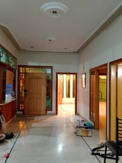 three bed dd 1st floor portion for rent in johar