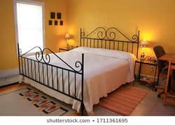 Iron bed / iron bed dressing side table / Double bed /Bed /  Furniture