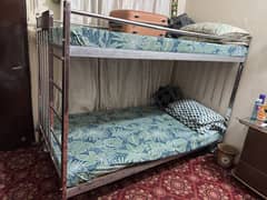 Steel double bed