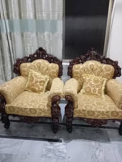 7 seater chiniyoti sofaset with TWO side tables and one center table