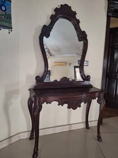 console table with mirror