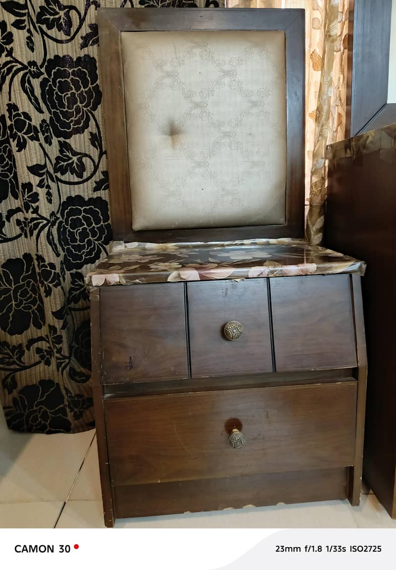 Solid Bed with side tables, slightly used 5