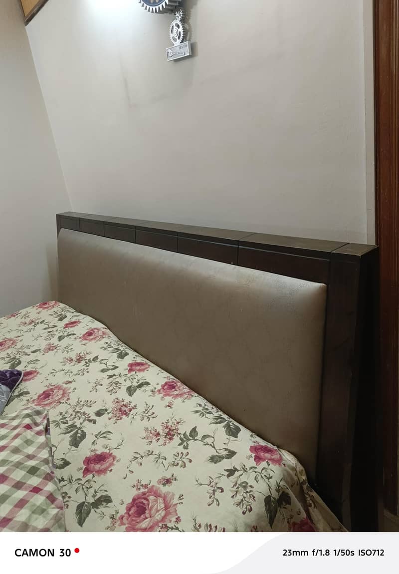 Solid Bed with side tables, slightly used 6