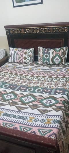 bed with mattress