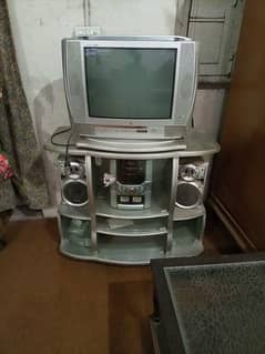 LG 21" inch turbo swing TV with Trolly for sale