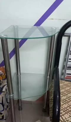 Triangle / 3 Corner Glass Table for sale