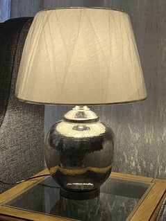 Vintage inspired hammered brass lamp