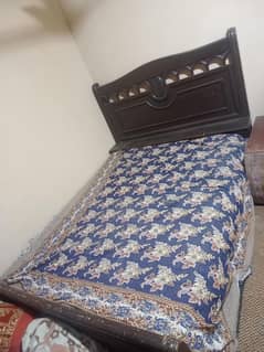 Double Bed Non wooden with 2 side tables with dressing table