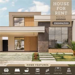 1 Kanal Full House Available for Rent Location: F Block, EME DHA, Lahore
