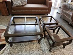 Center table with 2 side tables