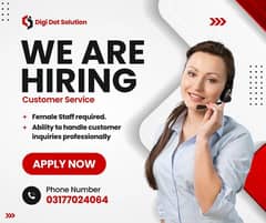 Female staff required for customer service digital marketing agency