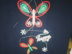 computer embroidery designlogo frock  denim bunch kurta
