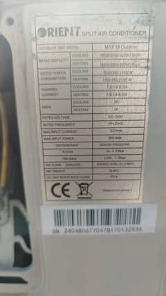 orient Air condition 1.5 ton