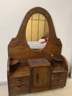Wooden bed with dresser for SALE SOLID MATERIAL