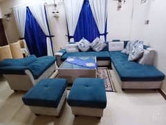 7 Setter L Shaped Sofa Set With Table