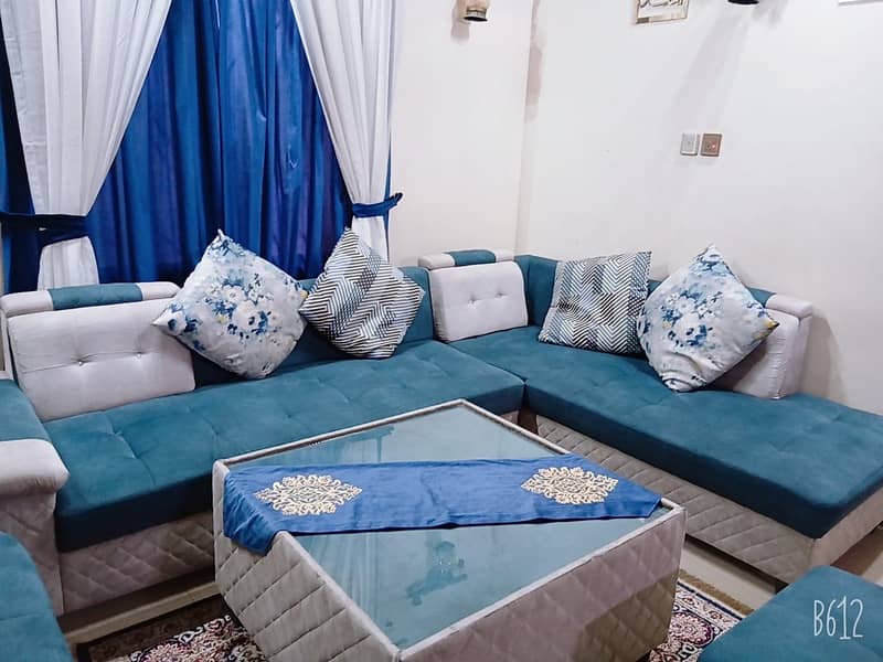 7 Setter L Shaped Sofa Set With Table 2
