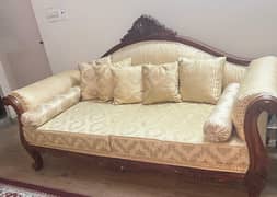 pure sheesham wood 3 seater sofa