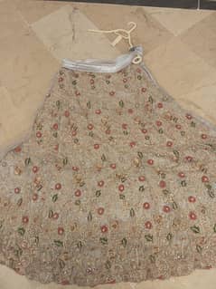 Grey heavy work lehnga