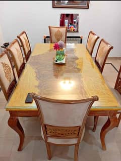 Dining table with 8 chairs
