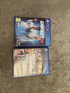 GTA 5 & CRICKET 24 PS4 VERSION ON SALE LIKE NEW QUALITY