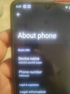 sharp Aquos zero 5g basic 6/64 pta official gaming