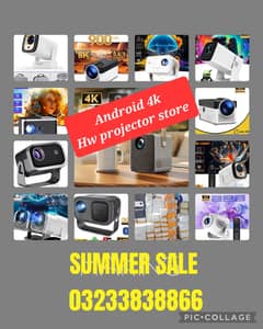 4k original android smart  projector HD mini multimedia.