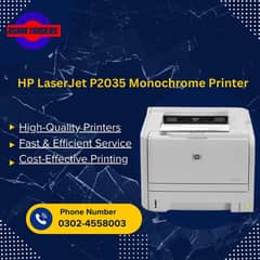 Refurbished HP LaserJet P2035 Reliable Monochrome Laser Printer A4 Siz