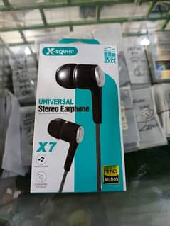 X-SOUND X-4,X-3 & X-7 Universal Stereo Earphones