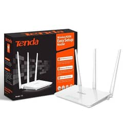 Tenda F3 300Mbps Wireless Router with 3 External Antennas - White