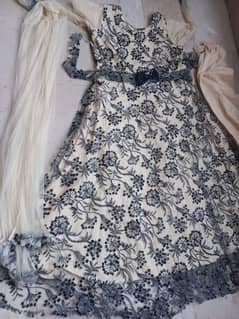 net maxi black and golden color party wear