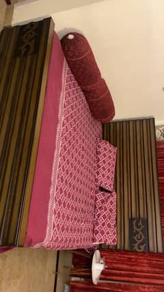 Double king size bed with dressing and side tables