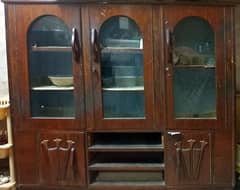 Showcase/Cupboard, and Baby Cot made of pure wood