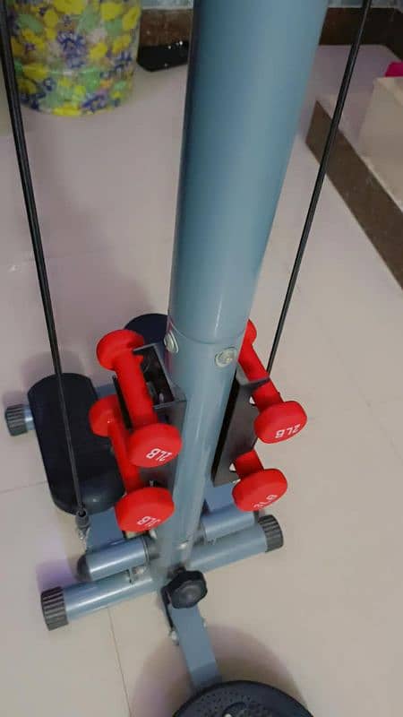 Stepper manual machine. . with swister and Bicep band  4 set dumbbell 4