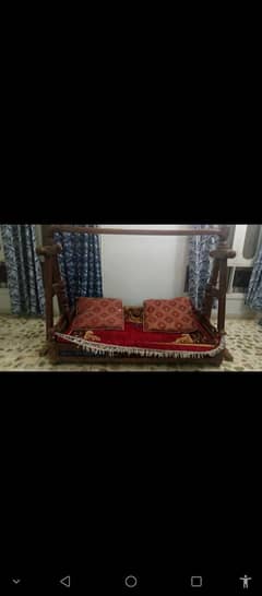 wooden queen size jhoola
