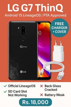LG G7 ThinQ PTA | PUBG Smooth | Android 15 Rooted | Charger+Cover Free