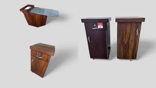 iron stand 2 in 1 side table & iron stand wooden press table side tabl