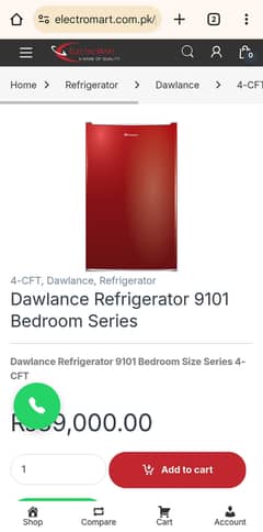 room fridge red and black