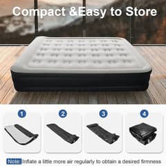 RAISED TWIN SIZE AIR BED (built in motor)