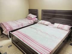 Single + Double Bed + Wardrobe + Side Table