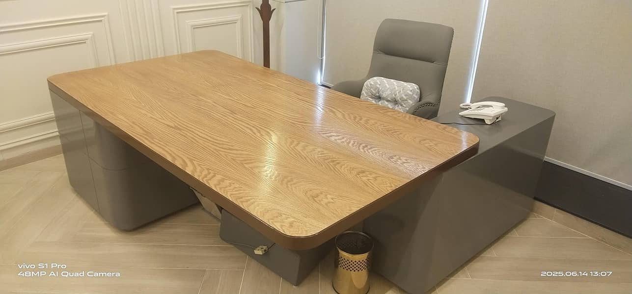Office Executive Table with side table 3