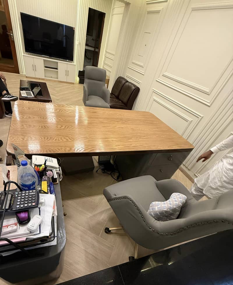 Office Executive Table with side table 6