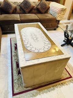 Mirror furnishled poshish Table - with full side poshish
