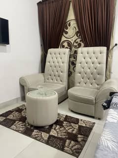 2 piece sofa chairs with table