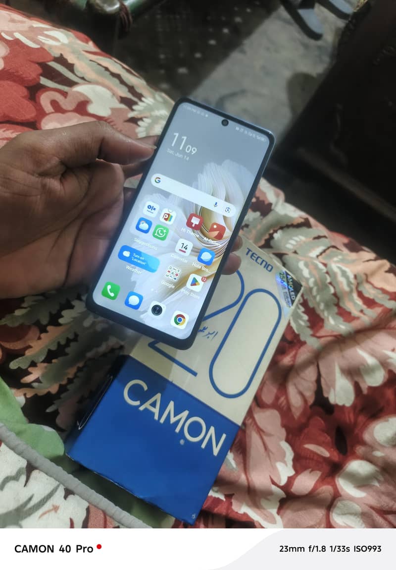 Tecno camon 20 16 256 with just box exchange possible 0