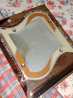  Stylish Decorative Wall Mirror – Elegant Design with Beaded Frame 