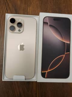 16 Pro max 256GB Physical +Esim desert  100 Battery health Non PTA