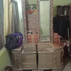 2 bed sid table 3 pic tebal set or 1 brtano wali almari