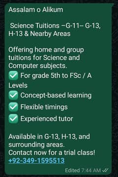 Personalized Home Tuitions