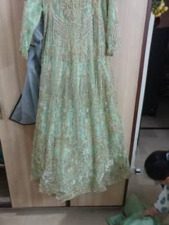 Pistachio color bridal 10/10 heavy work