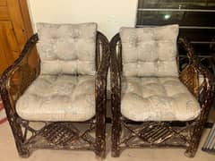 chairs cane with cushion